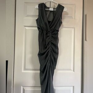 Acler Grey mesh sleeveless dress